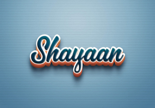 Free photo of Cursive Name DP: Shayaan