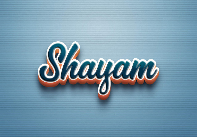 Free photo of Cursive Name DP: Shayam