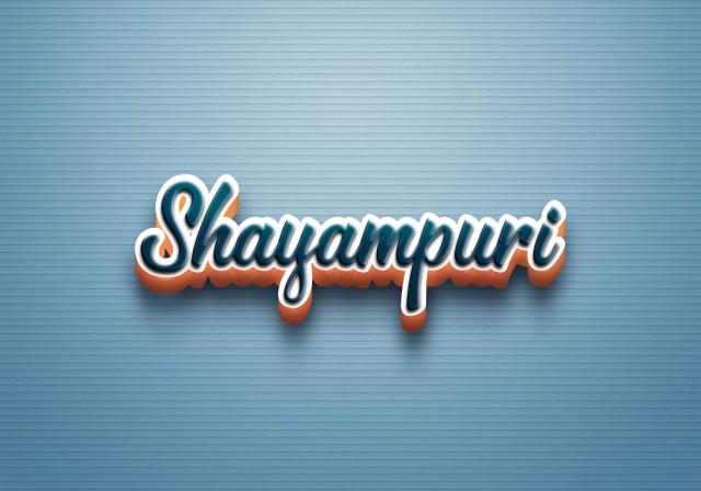 Free photo of Cursive Name DP: Shayampuri