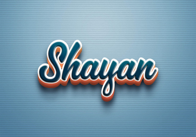 Free photo of Cursive Name DP: Shayan