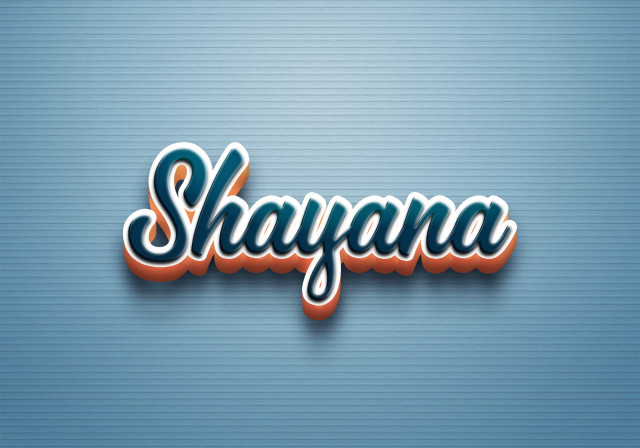 Free photo of Cursive Name DP: Shayana