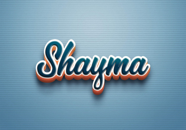 Free photo of Cursive Name DP: Shayma