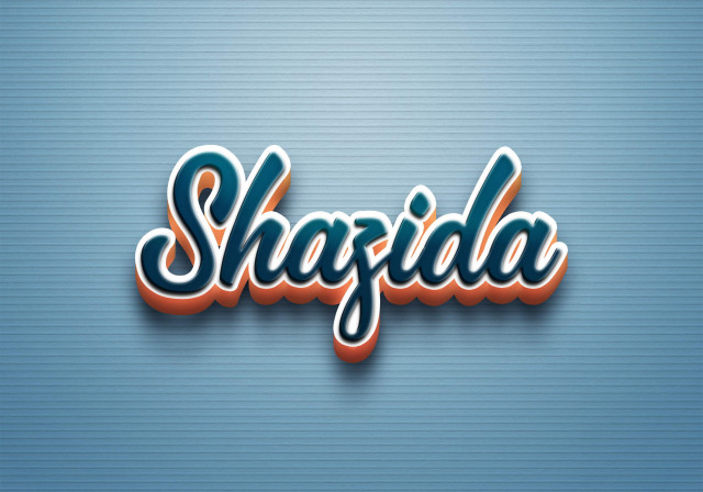 Free photo of Cursive Name DP: Shazida