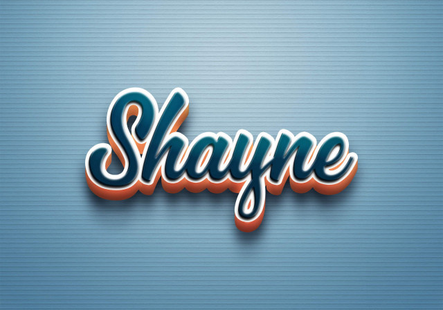 Free photo of Cursive Name DP: Shayne