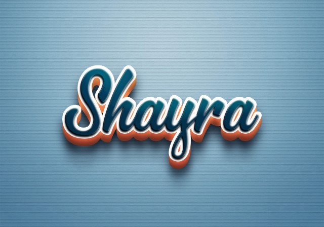 Free photo of Cursive Name DP: Shayra