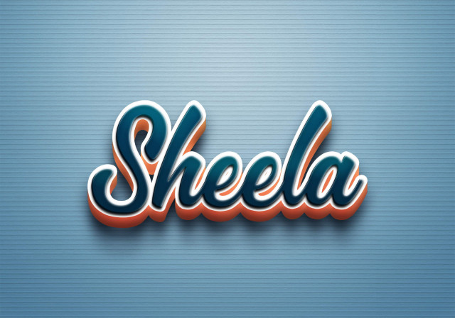 Free photo of Cursive Name DP: Sheela