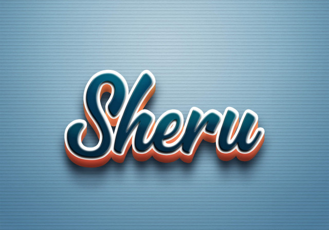 Free photo of Cursive Name DP: Sheru