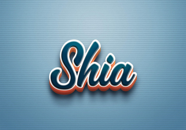 Free photo of Cursive Name DP: Shia