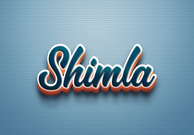 Free photo of Cursive Name DP: Shimla