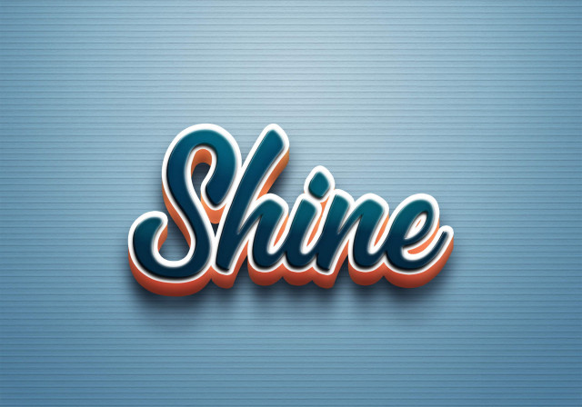Free photo of Cursive Name DP: Shine