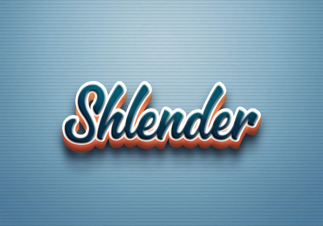 Free photo of Cursive Name DP: Shlender