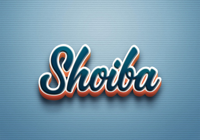 Free photo of Cursive Name DP: Shoiba