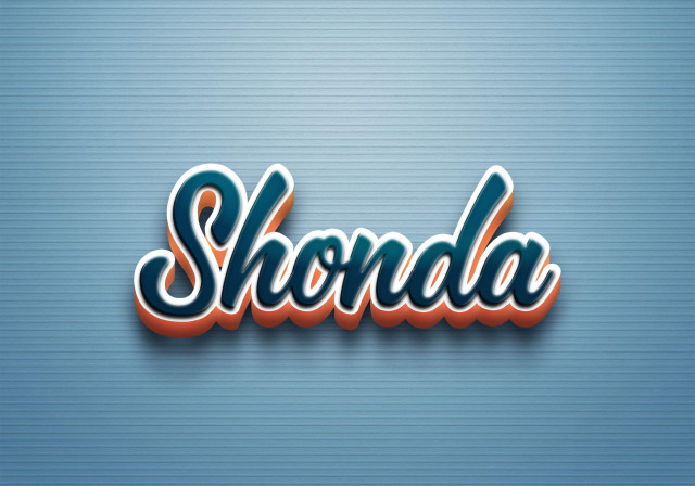 Free photo of Cursive Name DP: Shonda