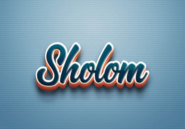 Free photo of Cursive Name DP: Sholom