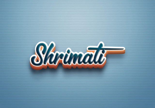 Free photo of Cursive Name DP: Shrimati