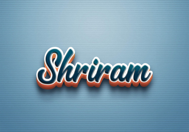 Free photo of Cursive Name DP: Shriram