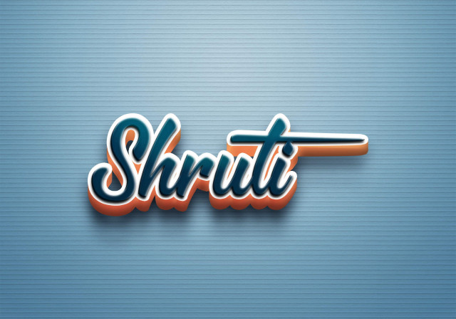 Free photo of Cursive Name DP: Shruti