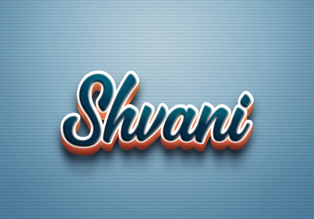 Free photo of Cursive Name DP: Shvani