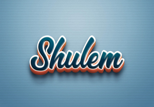 Free photo of Cursive Name DP: Shulem