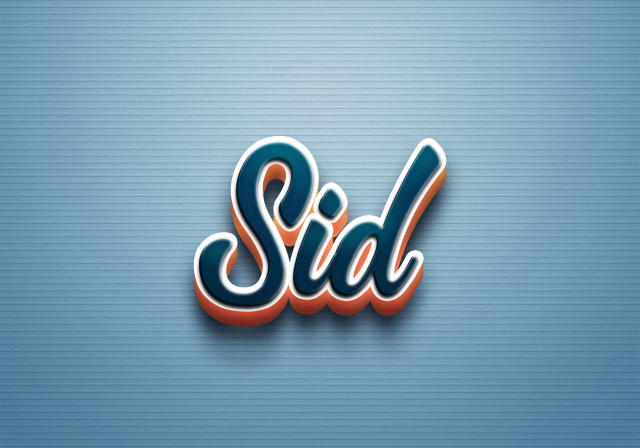 Free photo of Cursive Name DP: Sid