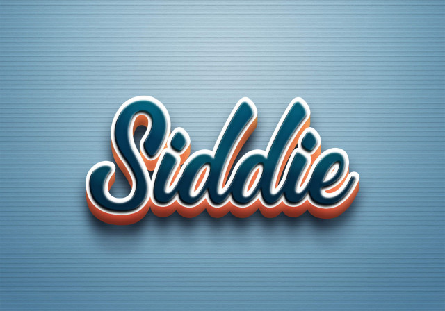 Free photo of Cursive Name DP: Siddie