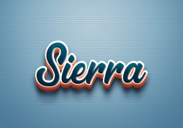 Free photo of Cursive Name DP: Sierra