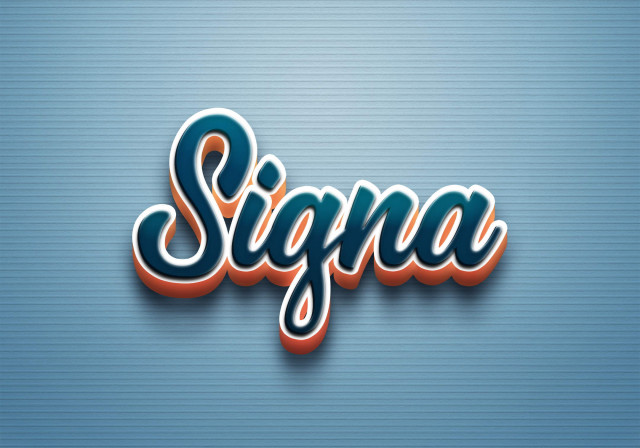 Free photo of Cursive Name DP: Signa