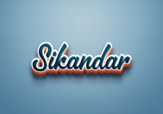 Free photo of Cursive Name DP: Sikandar