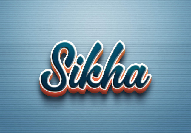 Free photo of Cursive Name DP: Sikha