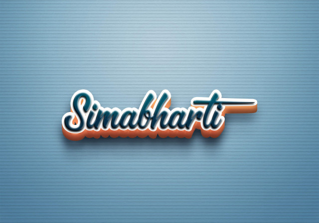 Free photo of Cursive Name DP: Simabharti