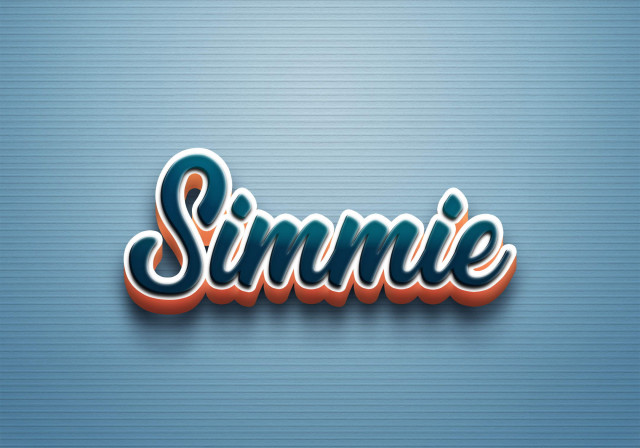 Free photo of Cursive Name DP: Simmie