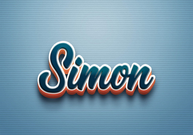 Free photo of Cursive Name DP: Simon