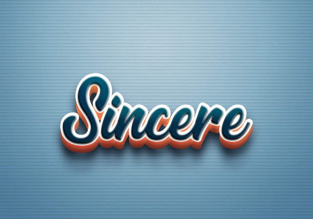 Free photo of Cursive Name DP: Sincere