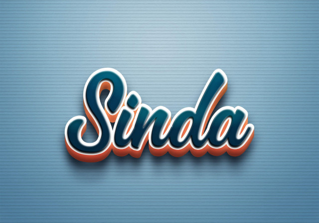 Free photo of Cursive Name DP: Sinda