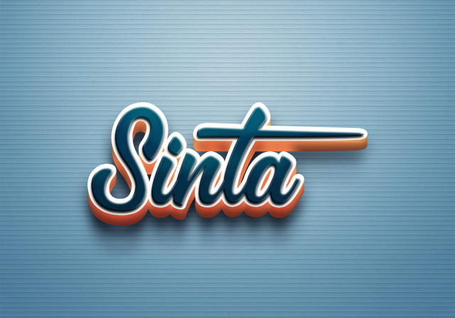 Free photo of Cursive Name DP: Sinta