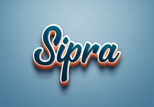 Free photo of Cursive Name DP: Sipra