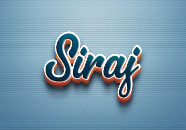 Free photo of Cursive Name DP: Siraj