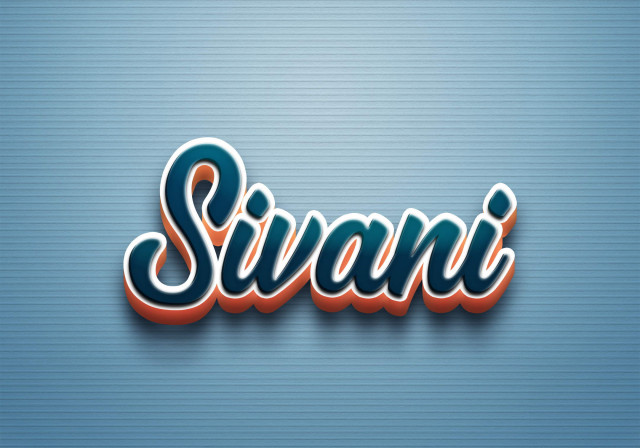 Free photo of Cursive Name DP: Sivani