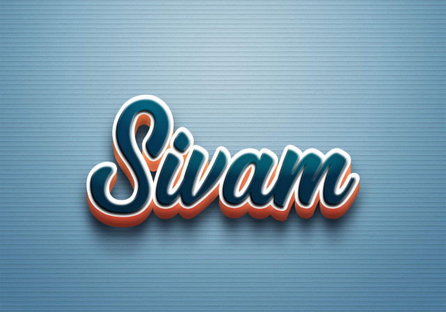 Free photo of Cursive Name DP: Sivam