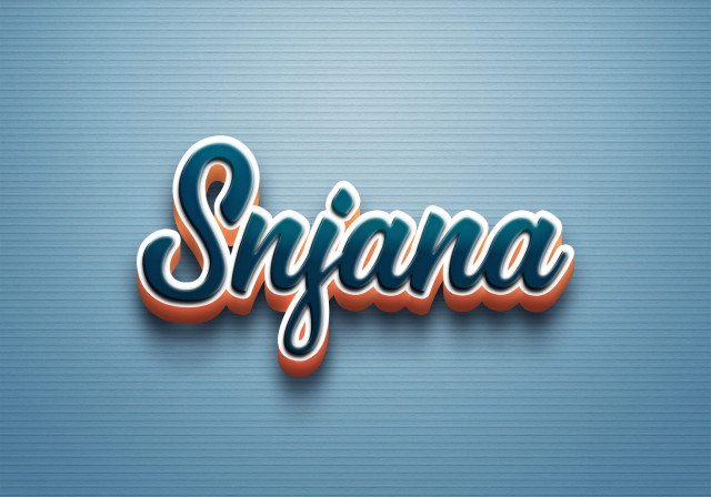 Free photo of Cursive Name DP: Snjana