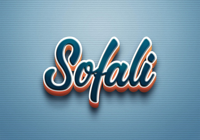 Free photo of Cursive Name DP: Sofali