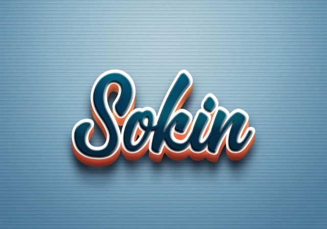 Free photo of Cursive Name DP: Sokin