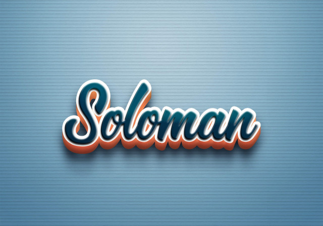 Free photo of Cursive Name DP: Soloman