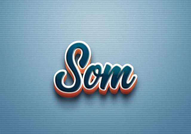 Free photo of Cursive Name DP: Som