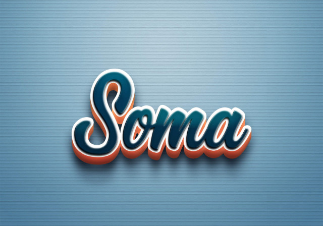 Free photo of Cursive Name DP: Soma
