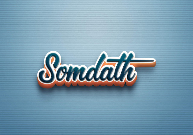 Free photo of Cursive Name DP: Somdath