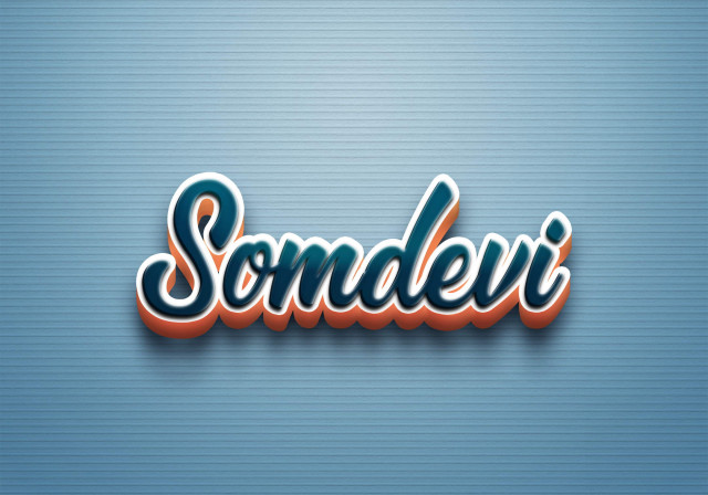 Free photo of Cursive Name DP: Somdevi