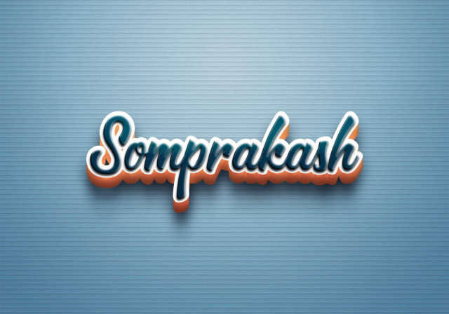 Free photo of Cursive Name DP: Somprakash