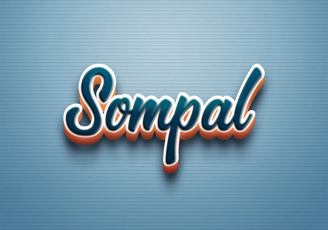 Free photo of Cursive Name DP: Sompal