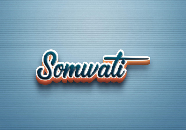 Free photo of Cursive Name DP: Somwati